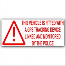 2 x GPS Vehicle Alarm Tracker Security Alarm Stickers Signs-200mm-For Car,Van,Truck,Taxi,Mini Cab,Bus,Coach 